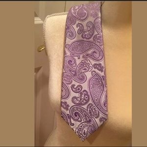 Pink Paisley Tie Milan Italy Microfiber Regular